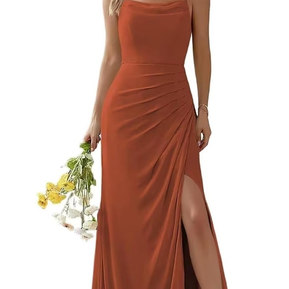 Rust orange dress